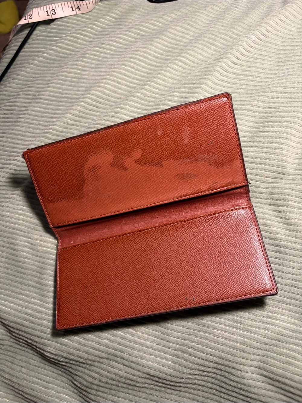 Louis Vuitton Monogram Long Check Book Holder in Brown and Gold